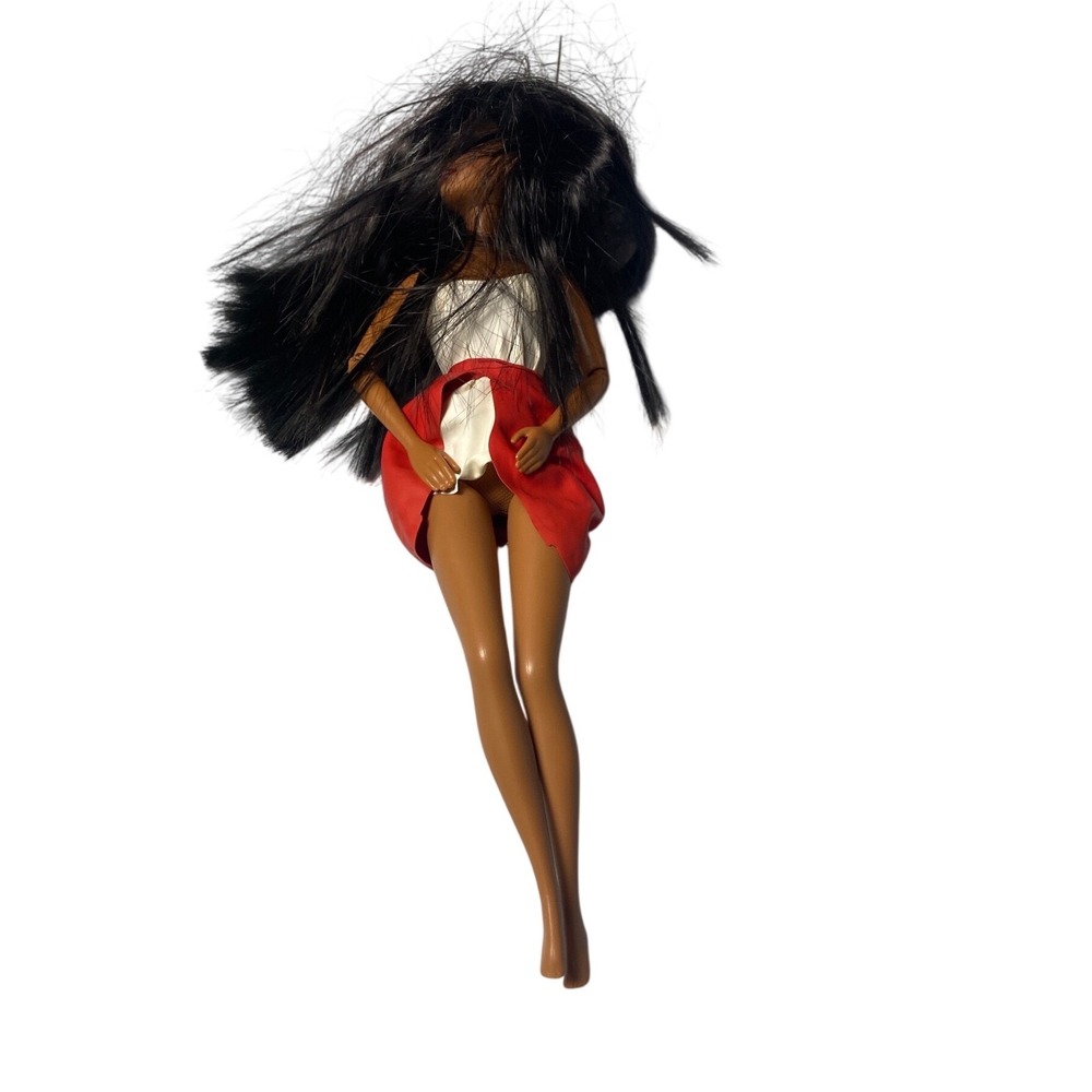 Vintage Mattel Barbie Doll Black Hair Deep Tan Christie Kira Kira Face Mold‎
